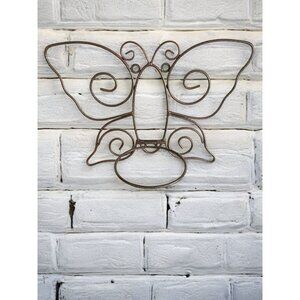 Butterfly Shaped Metal Wall Hanging Planter Holder